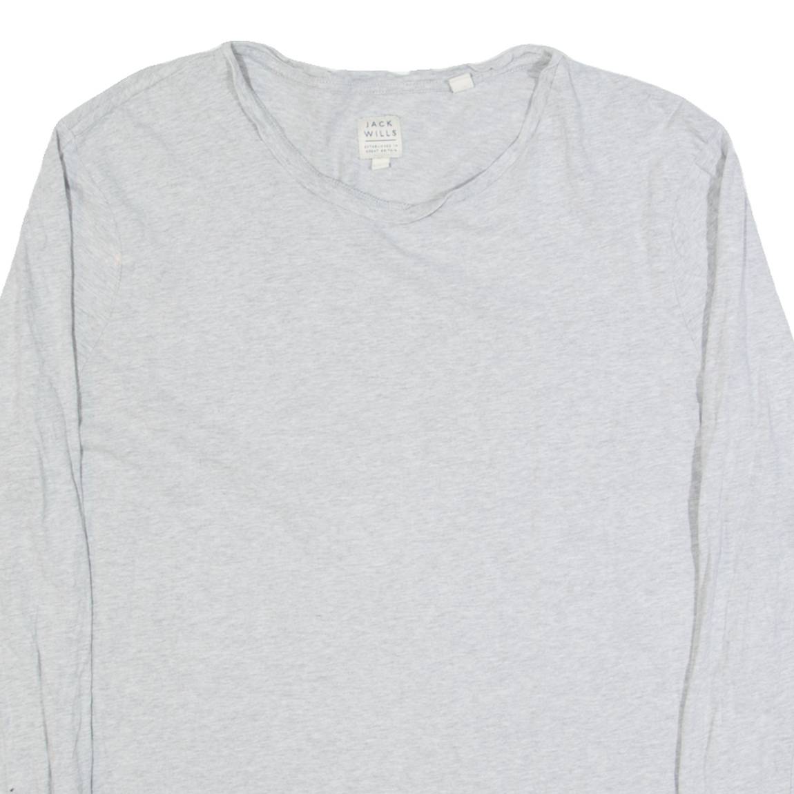 JACK WILLS Mens T-Shirt Grey Long Sleeve L