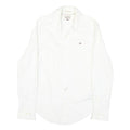HILFIGER DENIM Mens White Shirt S Classic Cotton Blend Long Sleeve Button Shirt
