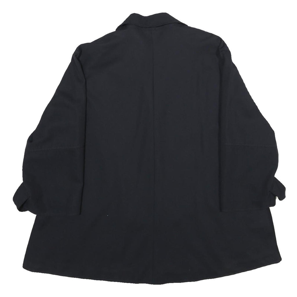 LUISA SPAGNOLI Womens Black Wool Blend Button Jacket M Classic Tailored Large