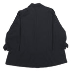 LUISA SPAGNOLI Womens Black Wool Blend Button Jacket M Classic Tailored Large