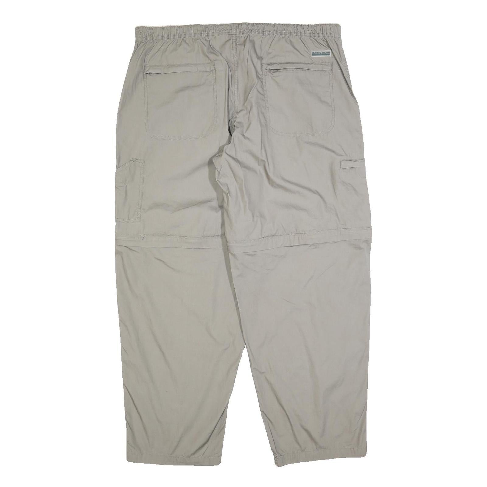 CANDA Mens Cotton Blend Beige Relaxed Trousers W40 L32 Casual Utility