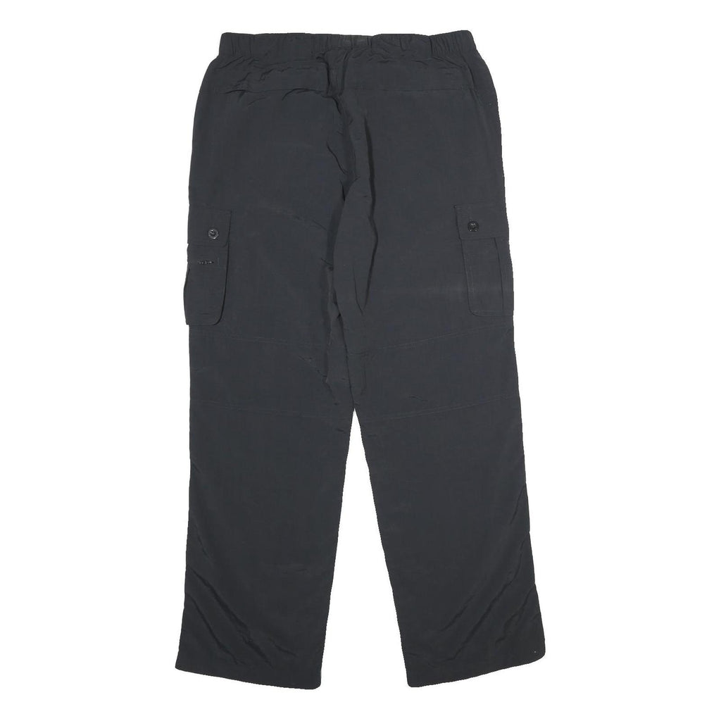 SWITCHER Mens Regular Fit Black Nylon Cargo Trousers W34 L34 Zip Pocketed