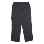 SWITCHER Mens Regular Fit Black Nylon Cargo Trousers W34 L34 Zip Pocketed