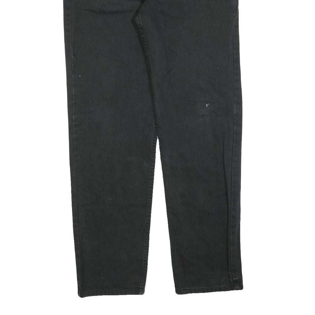 LEVI'S 504 Mens Jeans Black Regular Straight Denim Medium W36 L34 Classic Zip