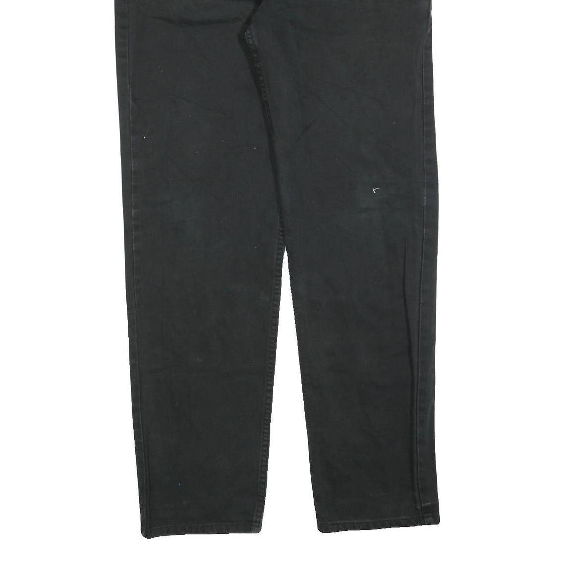 LEVI'S 504 Mens Jeans Black Regular Straight Denim Medium W36 L34 Classic Zip