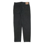 LEVI'S 504 Mens Jeans Black Regular Straight Denim Medium W36 L34 Classic Zip