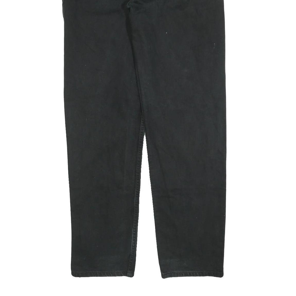 LEVI'S 504 Mens Jeans Black Regular Straight Denim Medium W36 L34 Classic Zip