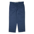 DICKIES Mens Trousers Blue Regular Straight W34 L26