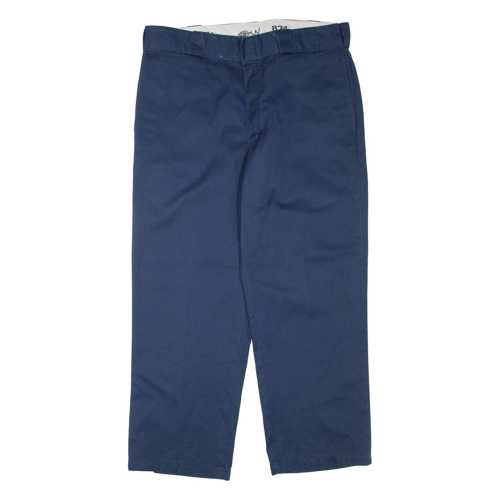 DICKIES Mens Trousers Blue Regular Straight W34 L26