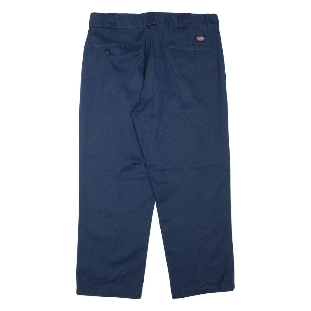 DICKIES Mens Trousers Blue Regular Straight W34 L26