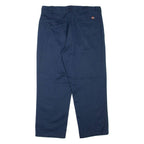 DICKIES Mens Trousers Blue Regular Straight W34 L26