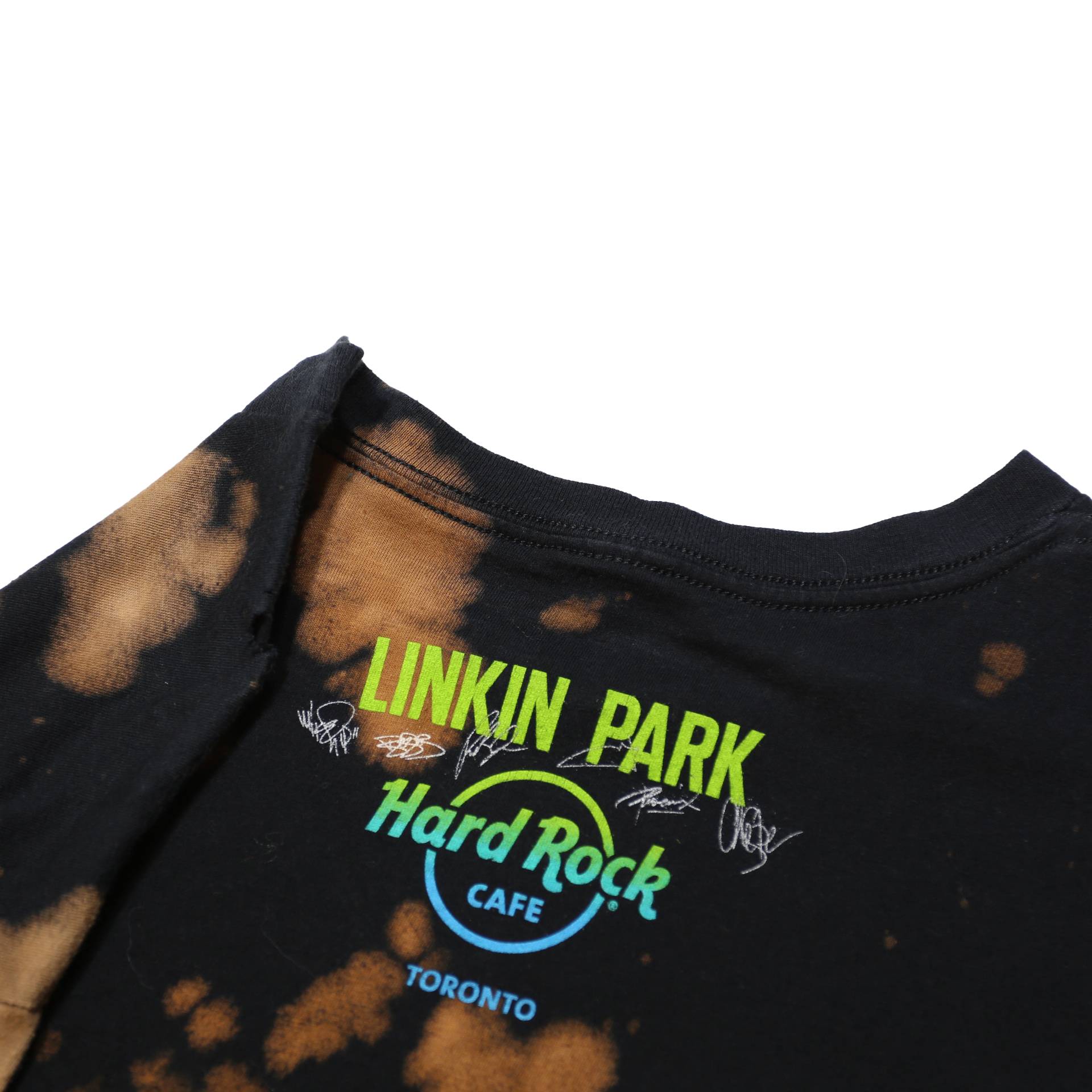 HARD ROCK CAFE Mens Black & Brown Linkin Park Graphic T-Shirt L Short Sleeve