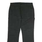 DICKIES Mens Cotton Blend Black Regular Straight Leg Trousers W38 L32 Workwear