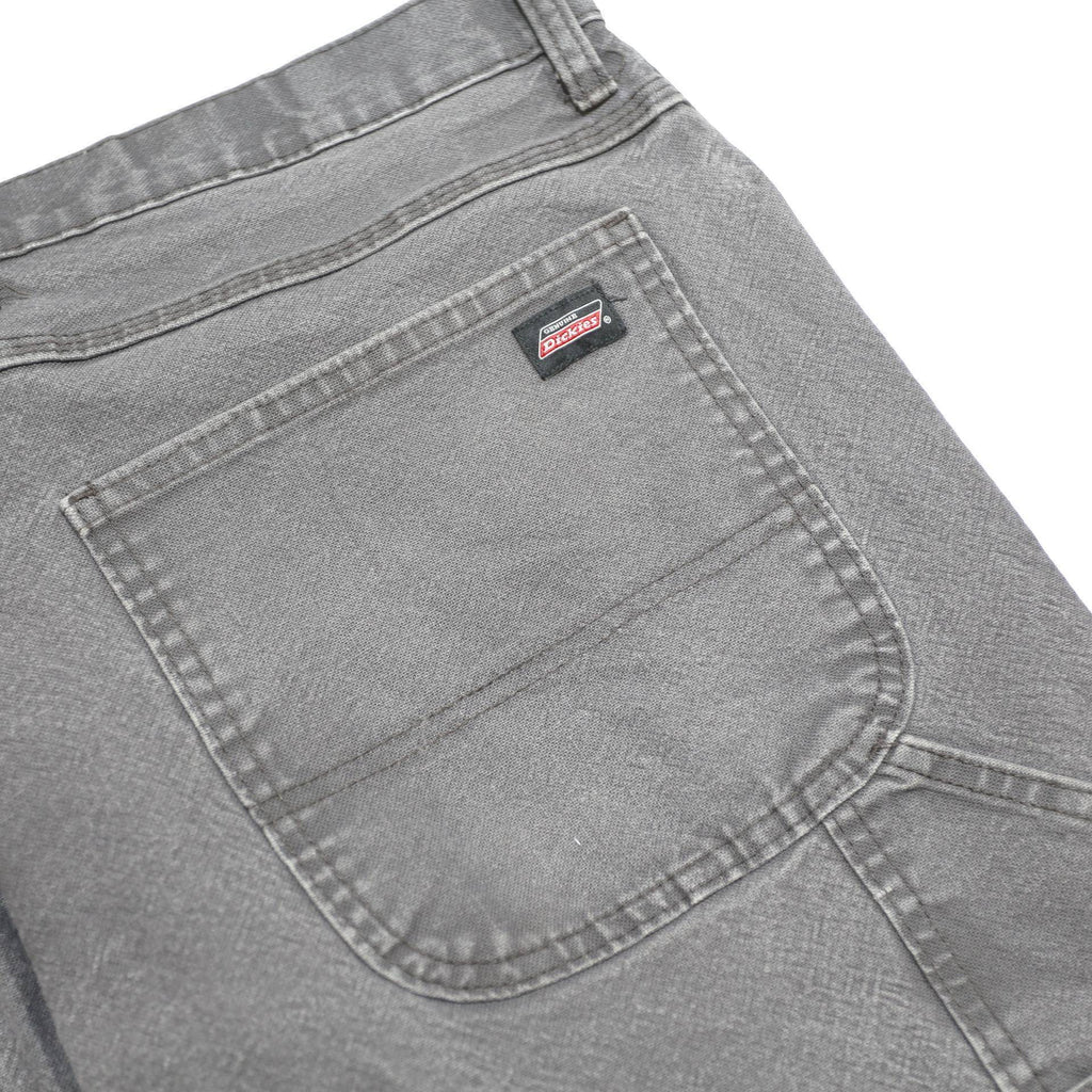 DICKIES Mens Relaxed Grey Denim W34 L30 Workwear Carpenter Jeans Zip Closure
