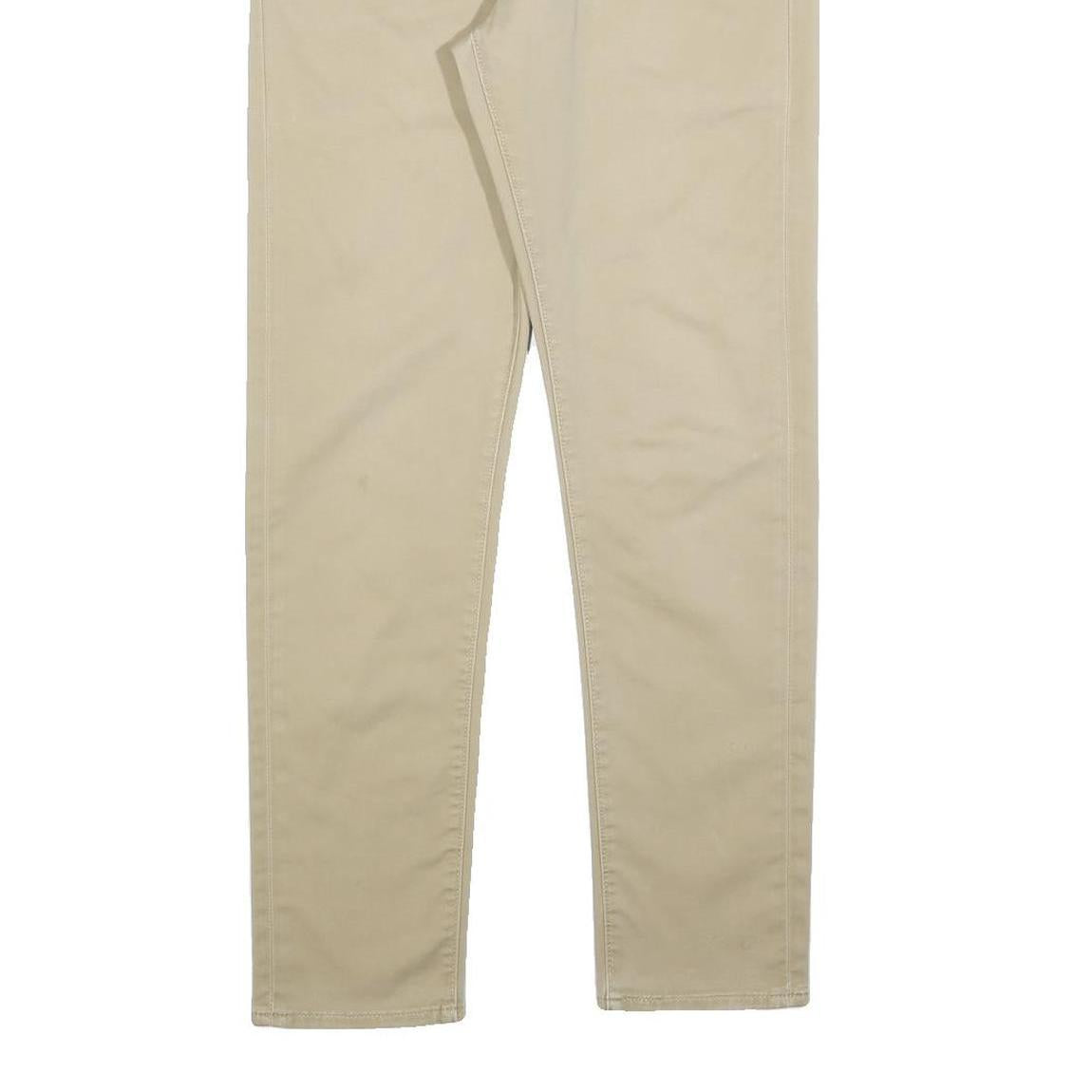 LEVI'S Mens Slim Beige Cotton Blend Slim Trousers W30 L30 Classic Zip Casual