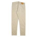 LEVI'S Mens Slim Beige Cotton Blend Slim Trousers W30 L30 Classic Zip Casual