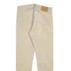 LEVI'S Mens Slim Beige Cotton Blend Slim Trousers W30 L30 Classic Zip Casual