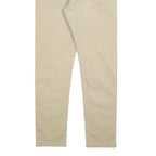 LEVI'S Mens Slim Beige Cotton Blend Slim Trousers W30 L30 Classic Zip Casual