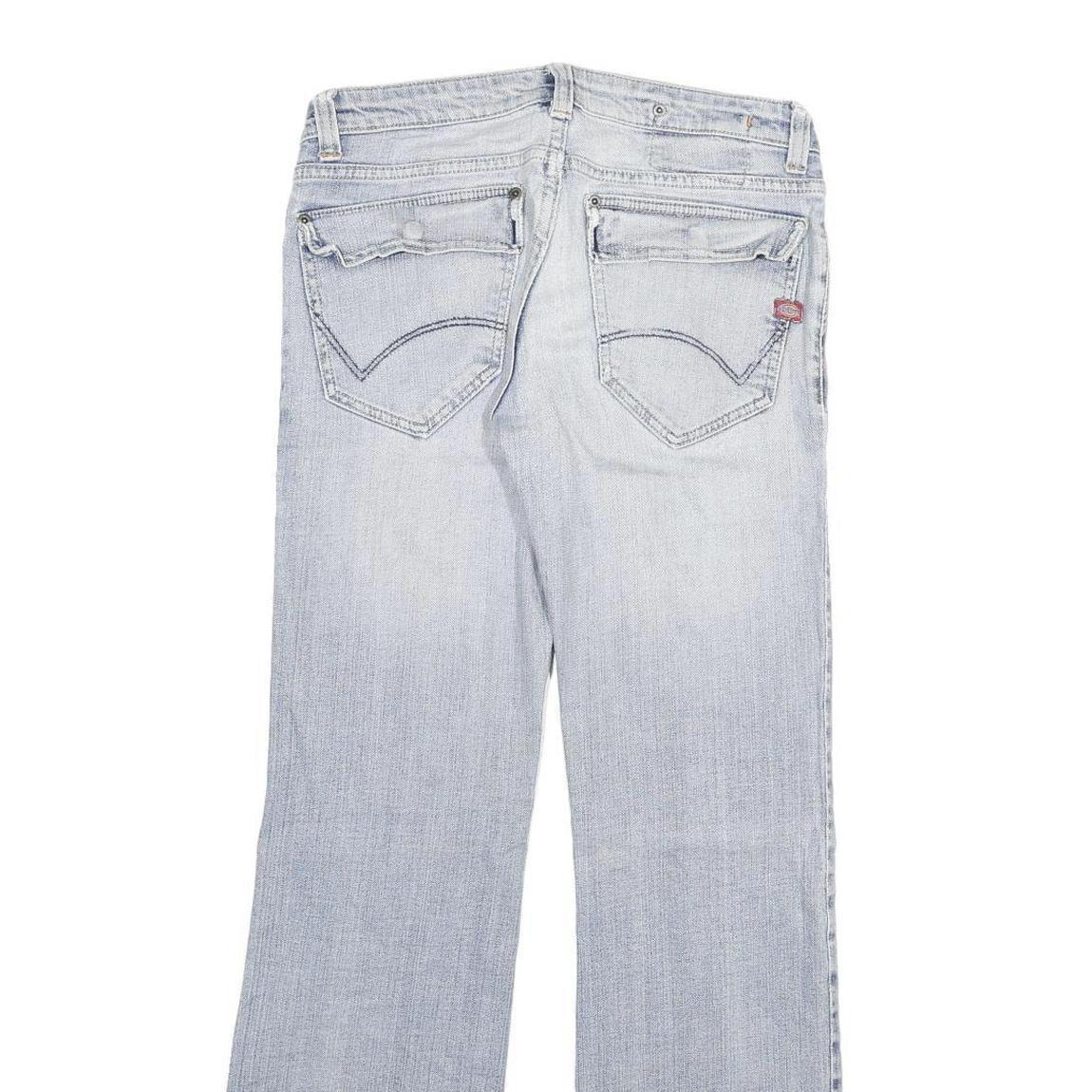 DICKIES Womens Regular Fit Light Blue Denim Regular Leg Jeans W28 L30