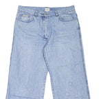 CALVIN KLEIN JEANS Floral Womens Jeans Blue Relaxed Wide-Leg W32 L26