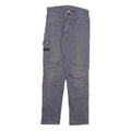 DICKIES Mens Cotton Blend Grey Regular Straight Trousers W28 L30 Workwear