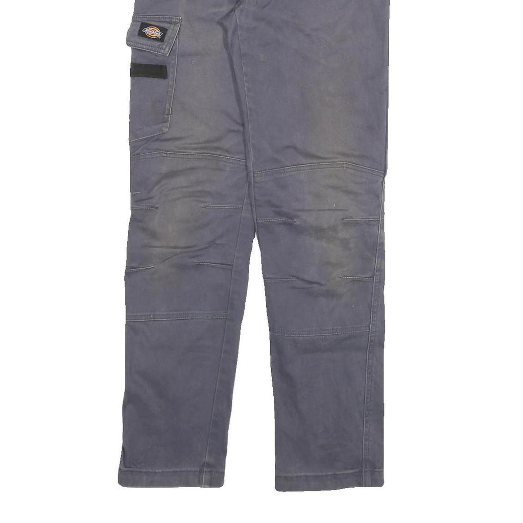 DICKIES Mens Cotton Blend Grey Regular Straight Trousers W28 L30 Workwear