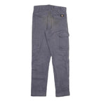 DICKIES Mens Cotton Blend Grey Regular Straight Trousers W28 L30 Workwear