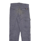 DICKIES Mens Cotton Blend Grey Regular Straight Trousers W28 L30 Workwear