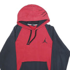 AIR JORDAN Mens Red & Black Pullover Hoodie S Jumpman Logo Drawstring