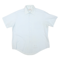 DRESS SHIRT Mens White Polyester Blend Dress Shirt XL Smart Classic Style Short
