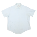 DRESS SHIRT Mens White Polyester Blend Dress Shirt XL Smart Classic Style Short