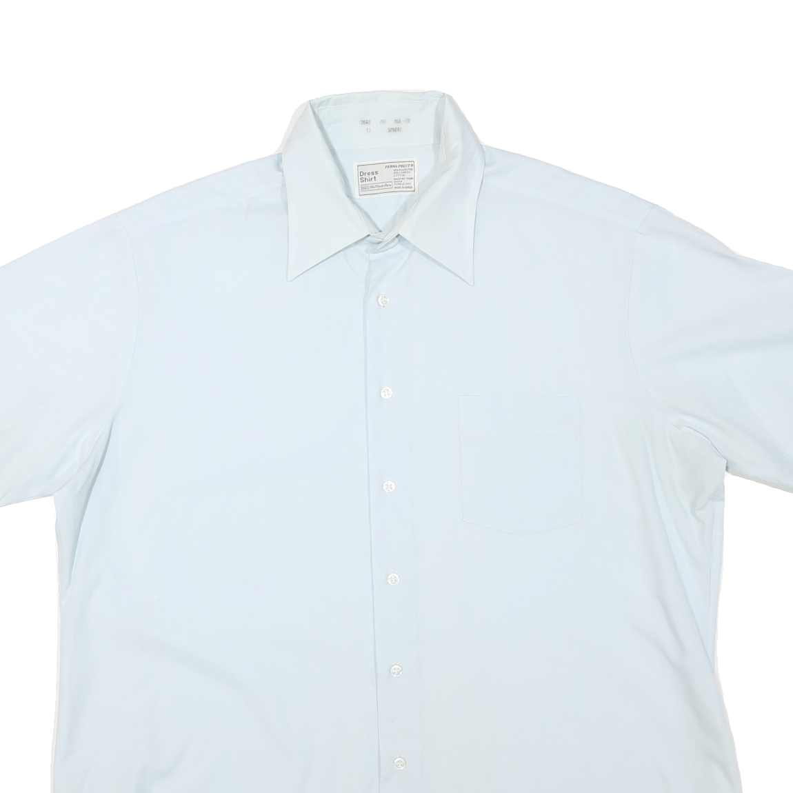 DRESS SHIRT Mens White Polyester Blend Dress Shirt XL Smart Classic Style Short