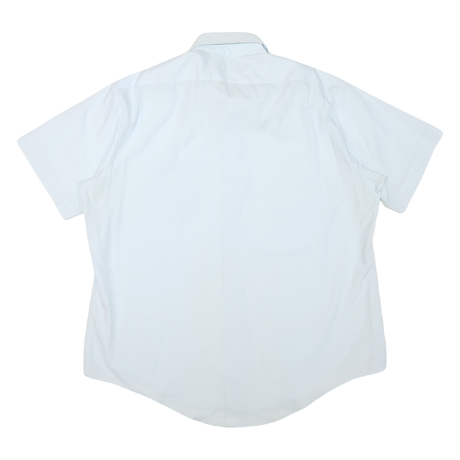 DRESS SHIRT Mens White Polyester Blend Dress Shirt XL Smart Classic Style Short