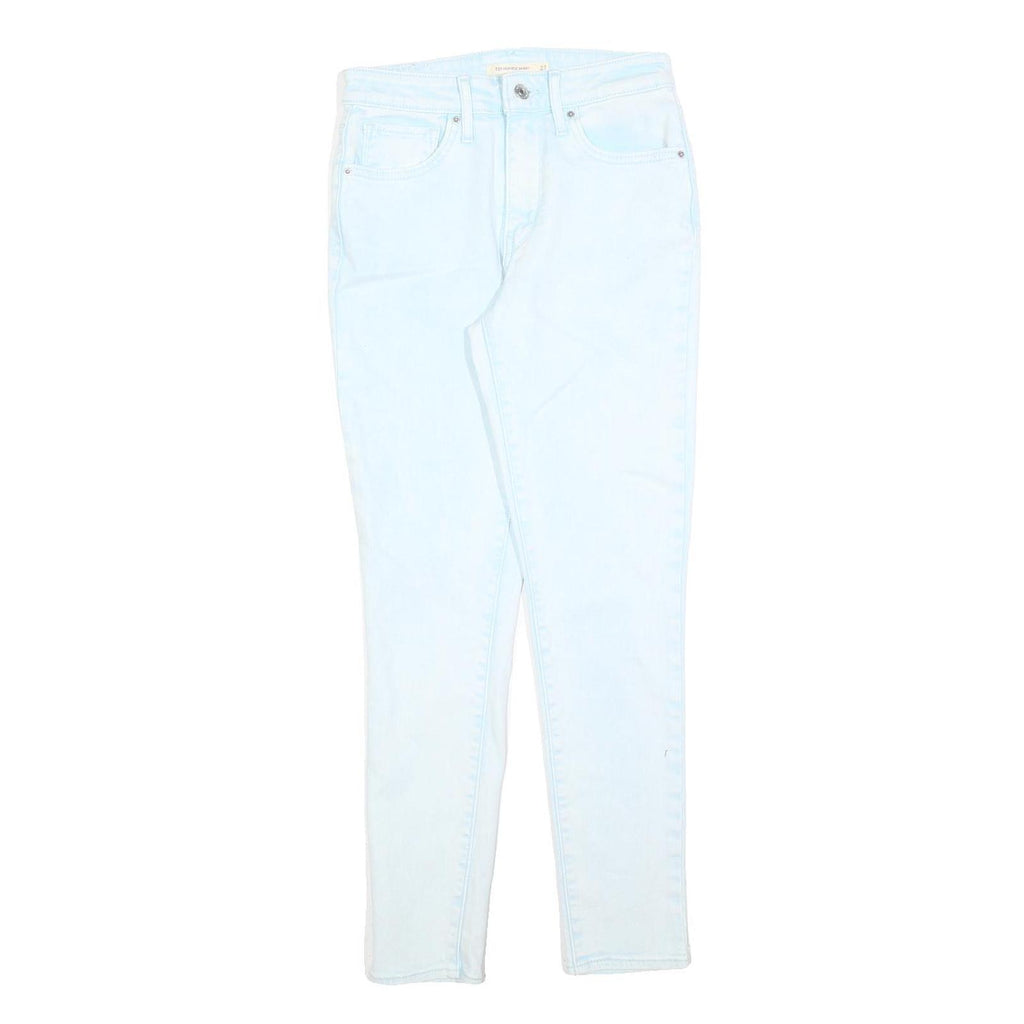 LEVI'S 721 Womens Slim Jeans Denim Light W27 L28 Slim Fit Zip Closure
