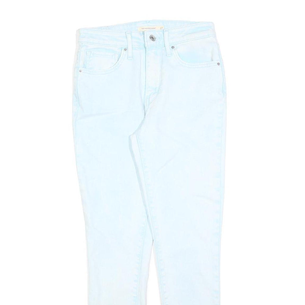 LEVI'S 721 Womens Slim Jeans Denim Light W27 L28 Slim Fit Zip Closure