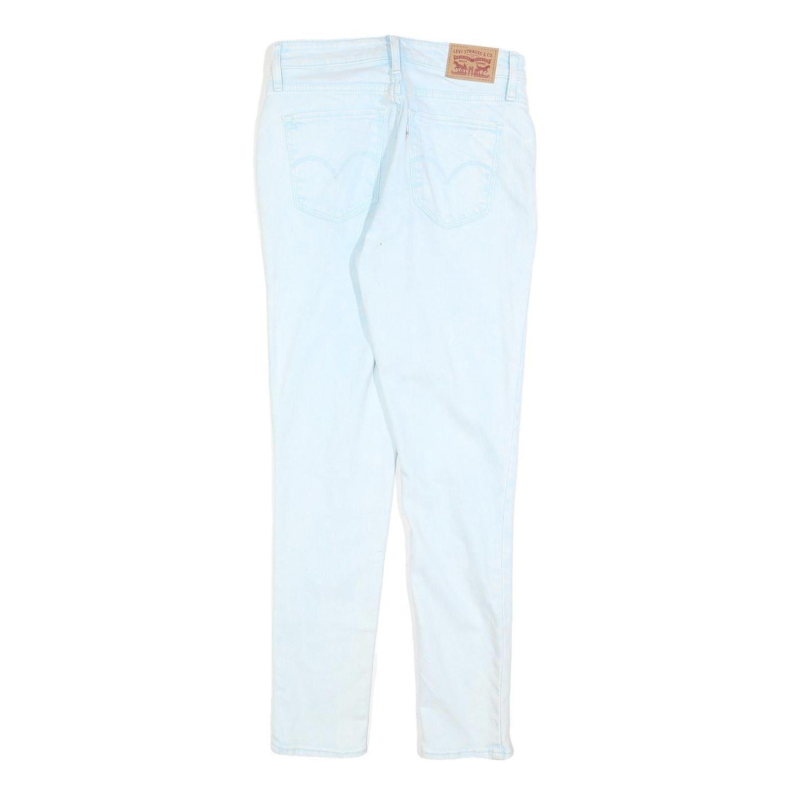 LEVI'S 721 Womens Slim Jeans Denim Light W27 L28 Slim Fit Zip Closure