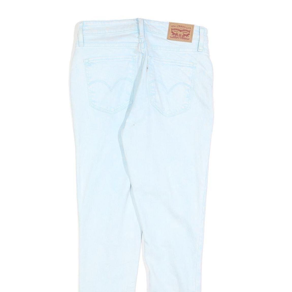 LEVI'S 721 Womens Slim Jeans Denim Light W27 L28 Slim Fit Zip Closure