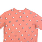 CHAMPION Womens Coral Pink Graphic T-Shirt 3XL Short Sleeve Crew Neck Cotton