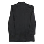 GINA Womens Black Double Breasted Jacket M Polyester Blend Tailored Button