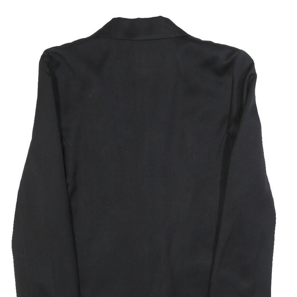 GINA Womens Black Double Breasted Jacket M Polyester Blend Tailored Button