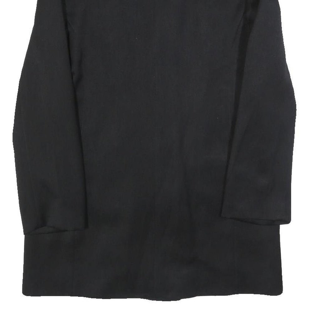 GINA Womens Black Double Breasted Jacket M Polyester Blend Tailored Button