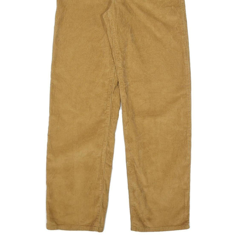 LEVI'S Womens Cotton Blend Tan Relaxed Straight Trousers W28 L30 Casual Everyday