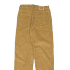 LEVI'S Womens Cotton Blend Tan Relaxed Straight Trousers W28 L30 Casual Everyday