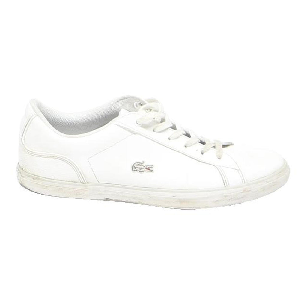 LACOSTE Womens White Low Top Trainers Synthetic UK 5 Casual Comfortable Lace Up