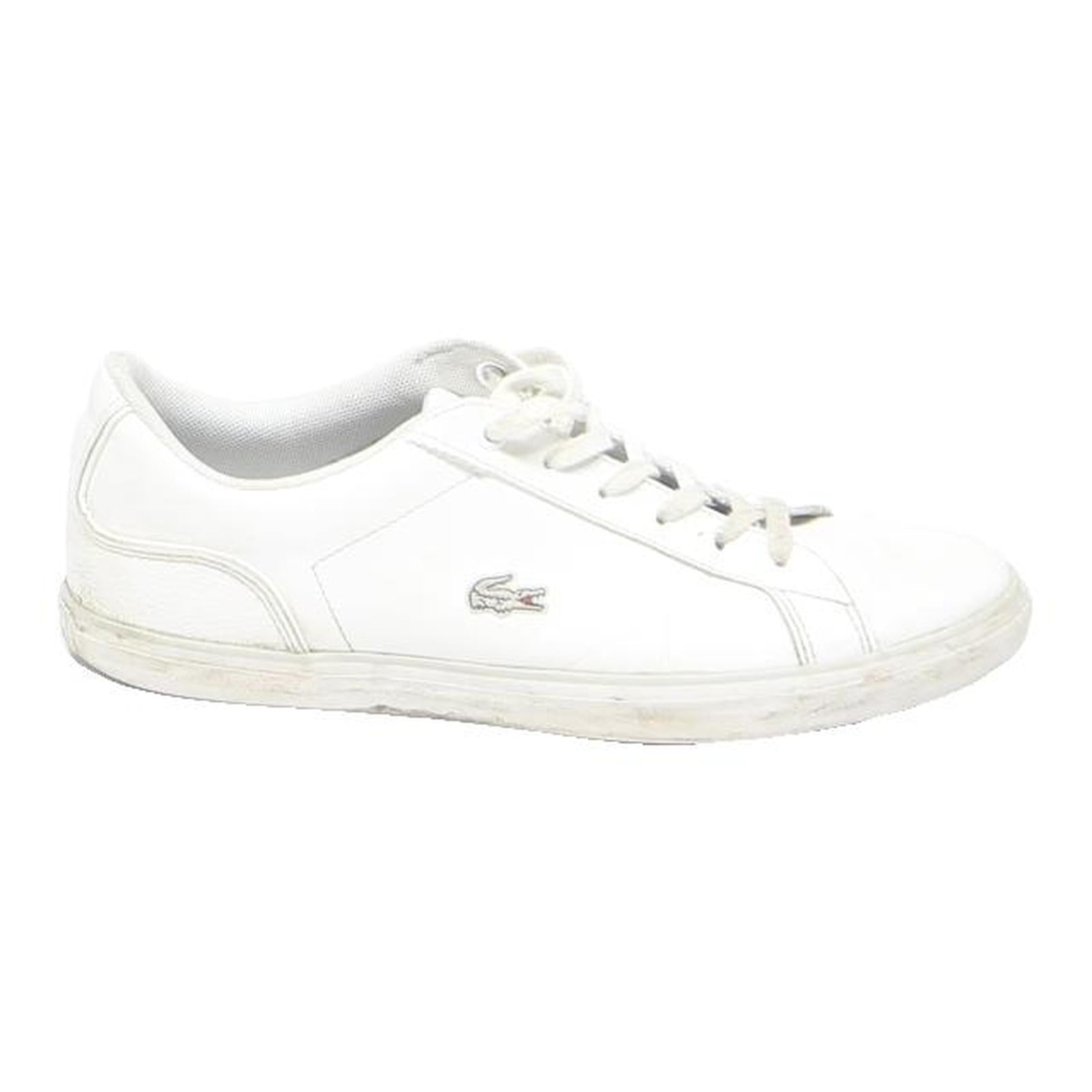 LACOSTE Womens White Low Top Trainers Synthetic UK 5 Casual Comfortable Lace Up