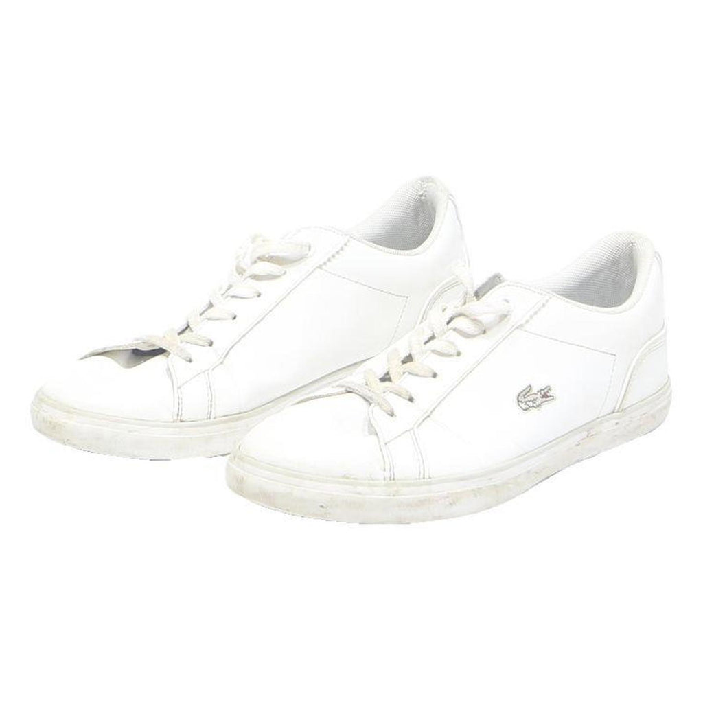 LACOSTE Womens White Low Top Trainers Synthetic UK 5 Casual Comfortable Lace Up