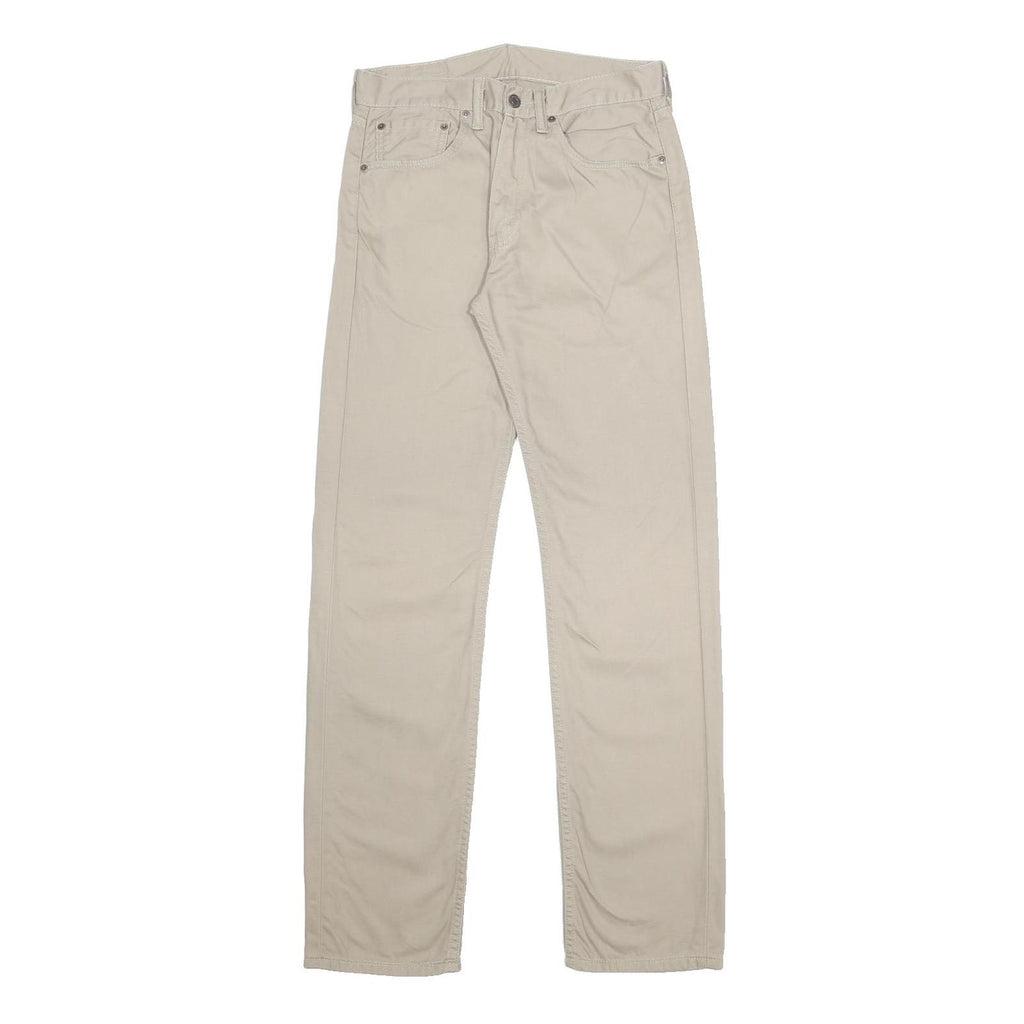 LEVI'S Mens Cotton Beige Regular Straight Trousers W31 L34 Classic Zip Fly