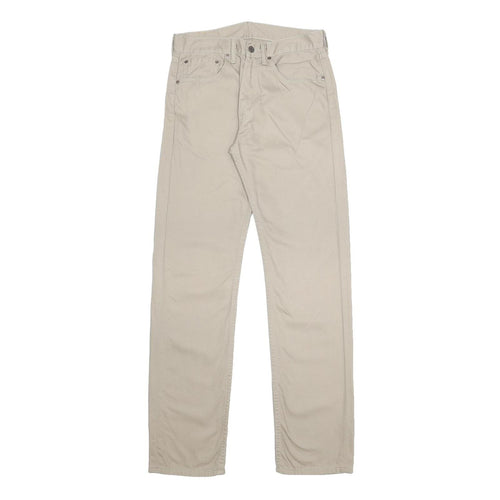LEVI'S Mens Cotton Beige Regular Straight Trousers W31 L34 Classic Zip Fly