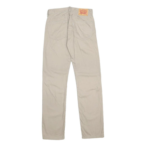 LEVI'S Mens Cotton Beige Regular Straight Trousers W31 L34 Classic Zip Fly