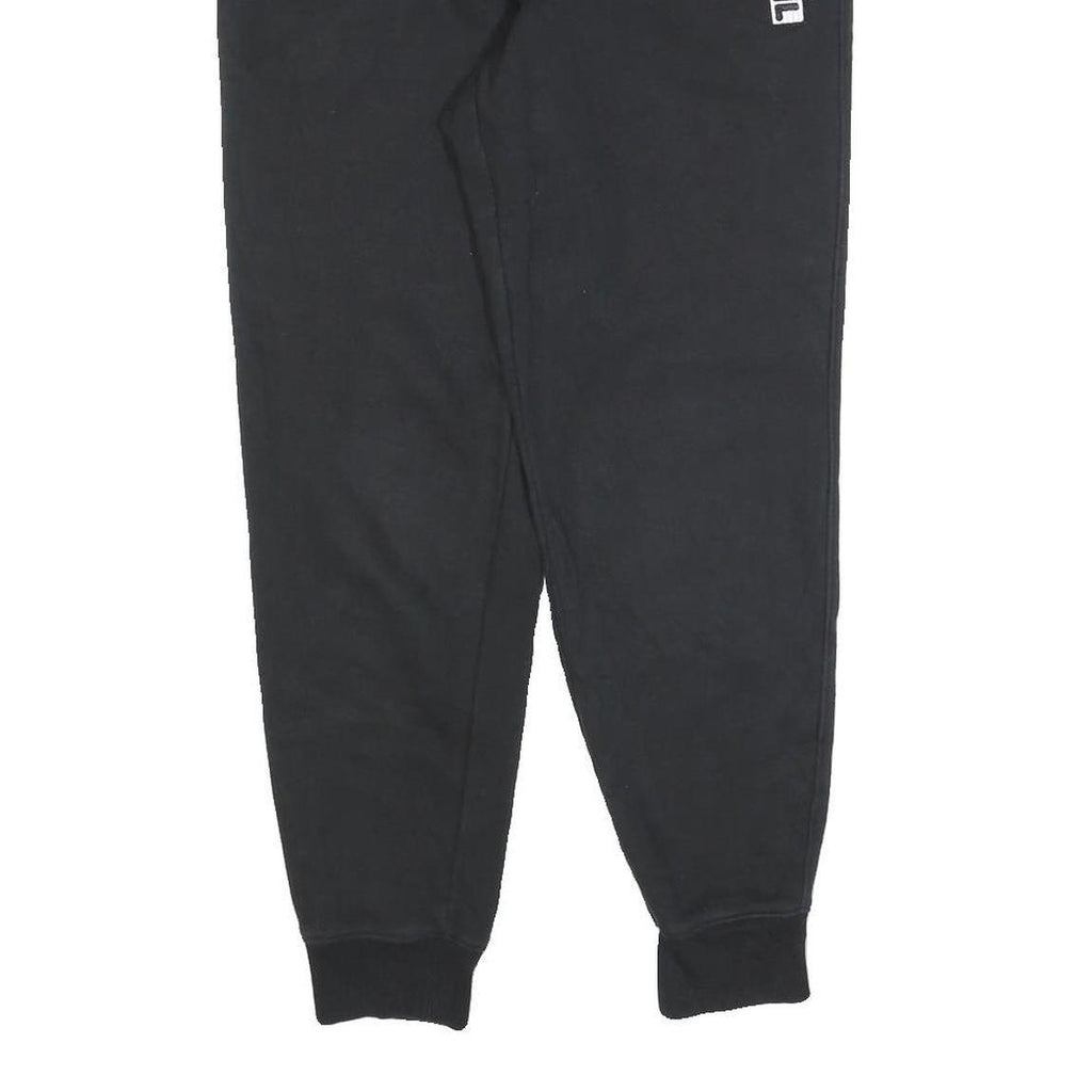 FILA Mens Joggers Black Slim Tapered S W28 L26 Cotton Blend Logo Casual
